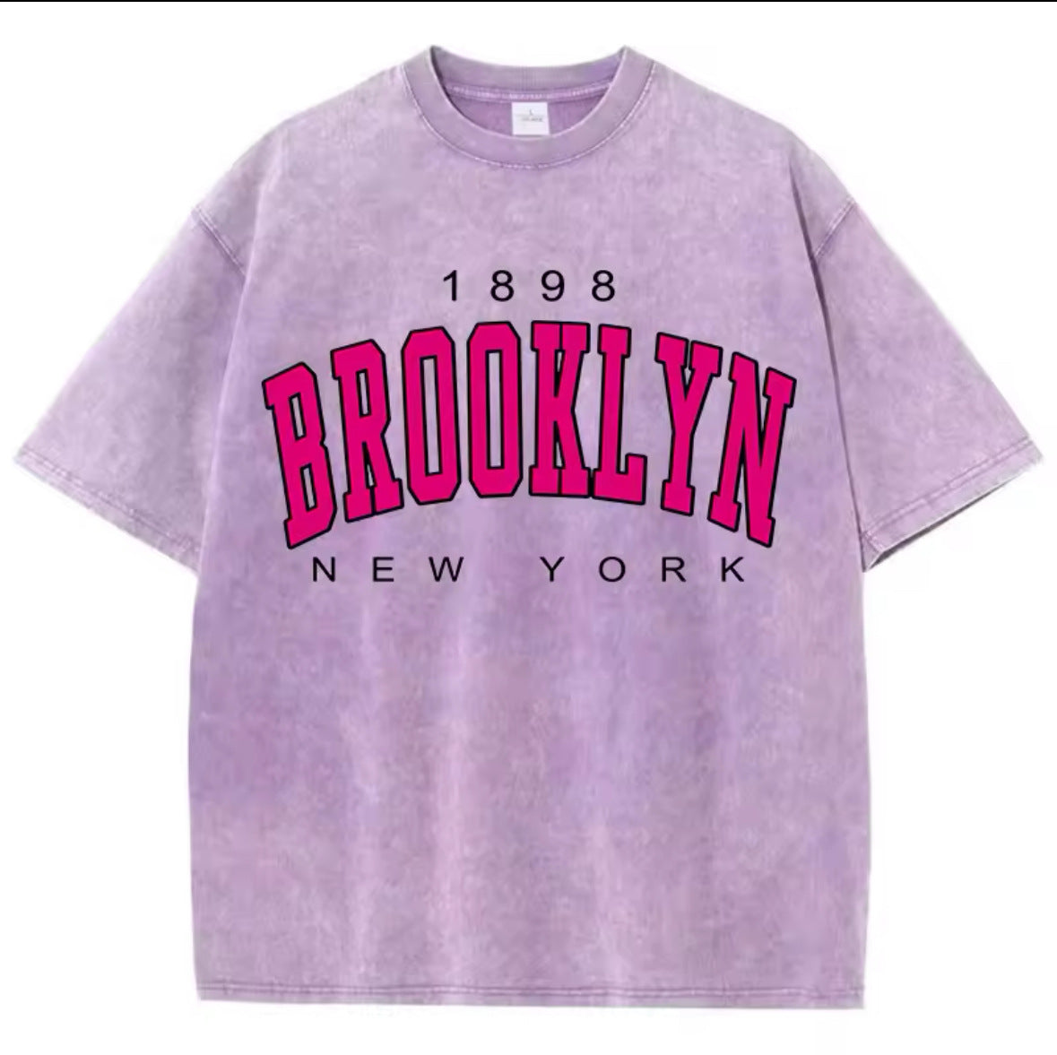 Dame Oversized T-Shirt med Brooklyn Print Stilla