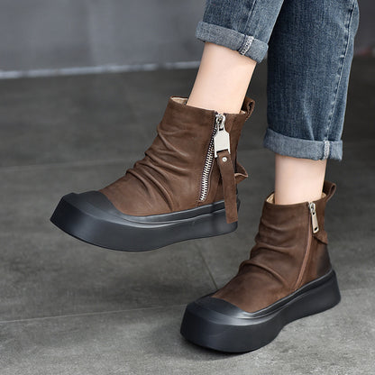 Damer højt skåret sneaker-støvler med moderigtig lynlås og slidstærkt overmateriale Stilla