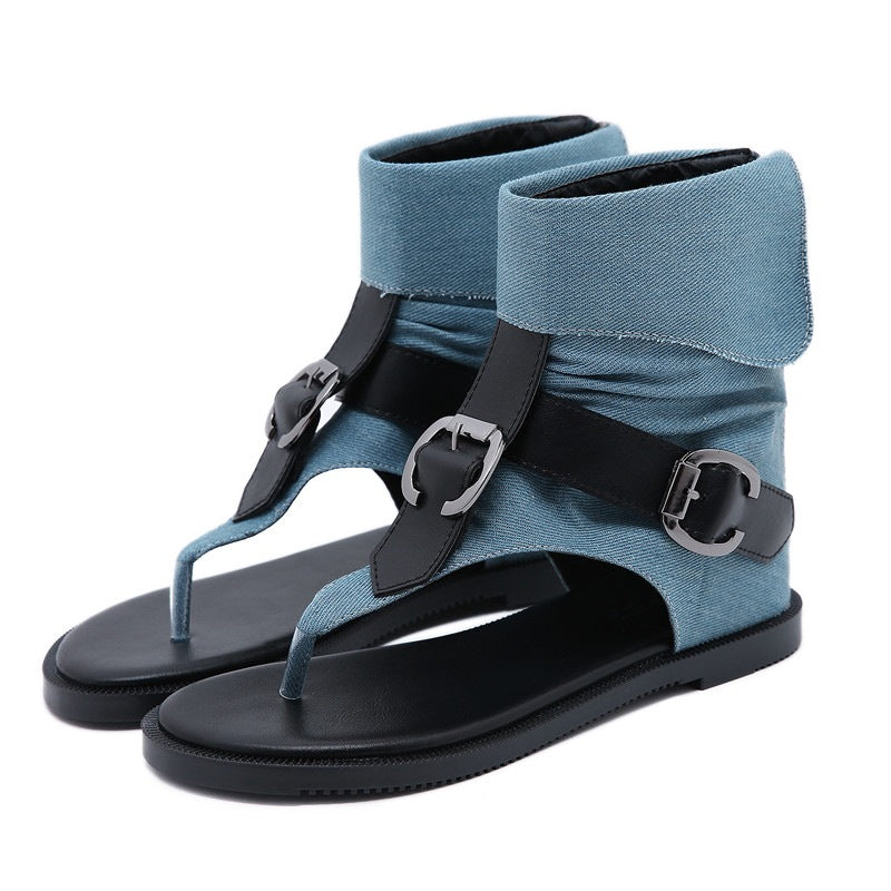 Dame åbne sandaler med stilfuld rem og glitrende spænder Stilla