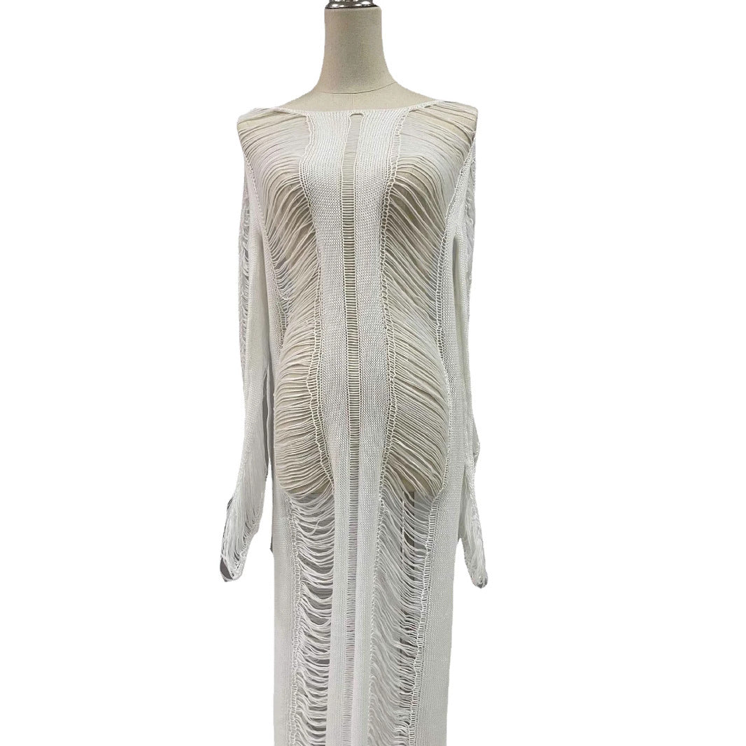 Dame Elegant gennemsigtigt kjole med raffineret ruffles-design Stilla