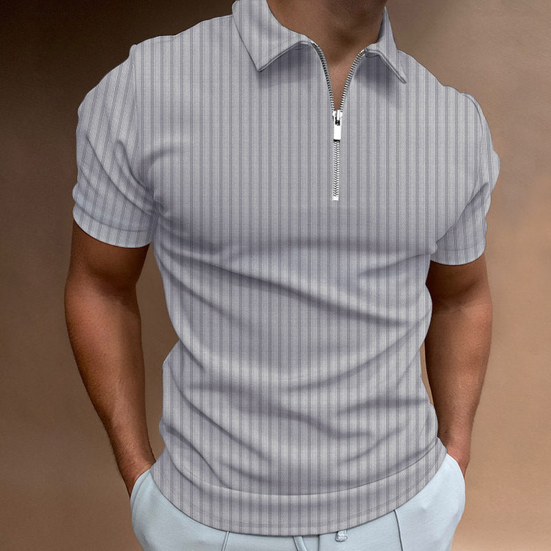 Herrer polo shirt med moderne lynlås og åndbare egenskaber Stilla