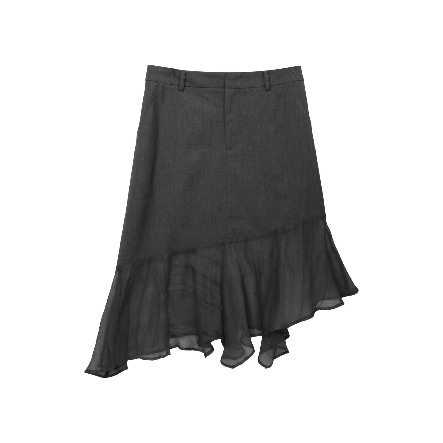 Dame Gehrock med gennemsigtig chiffon-bund Stilla