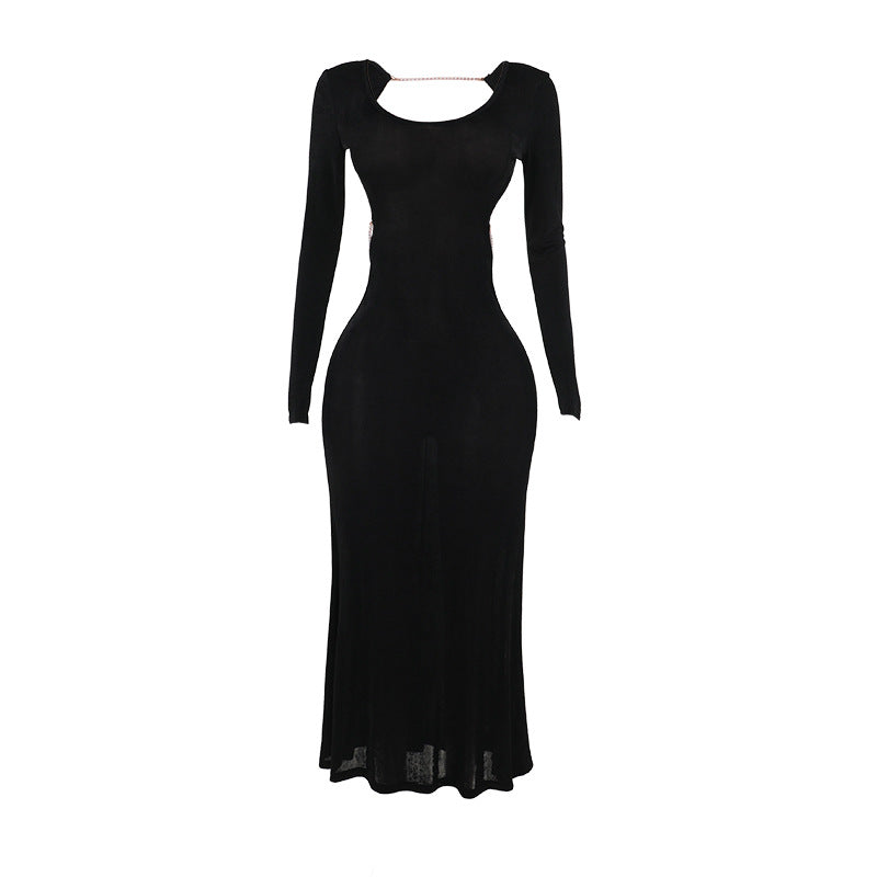 Dame Elegant Cut-Out Maxi Kjole Stilla