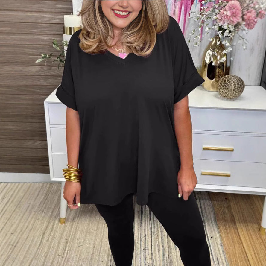 Dame afslappet lounge-outfit med behageligt oversized top og alsidige leggings Stilla