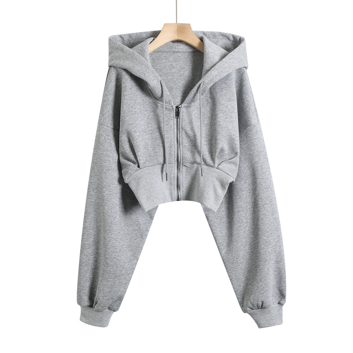 Dame cropped hættejakke med høj krave og afslappet snit Stilla