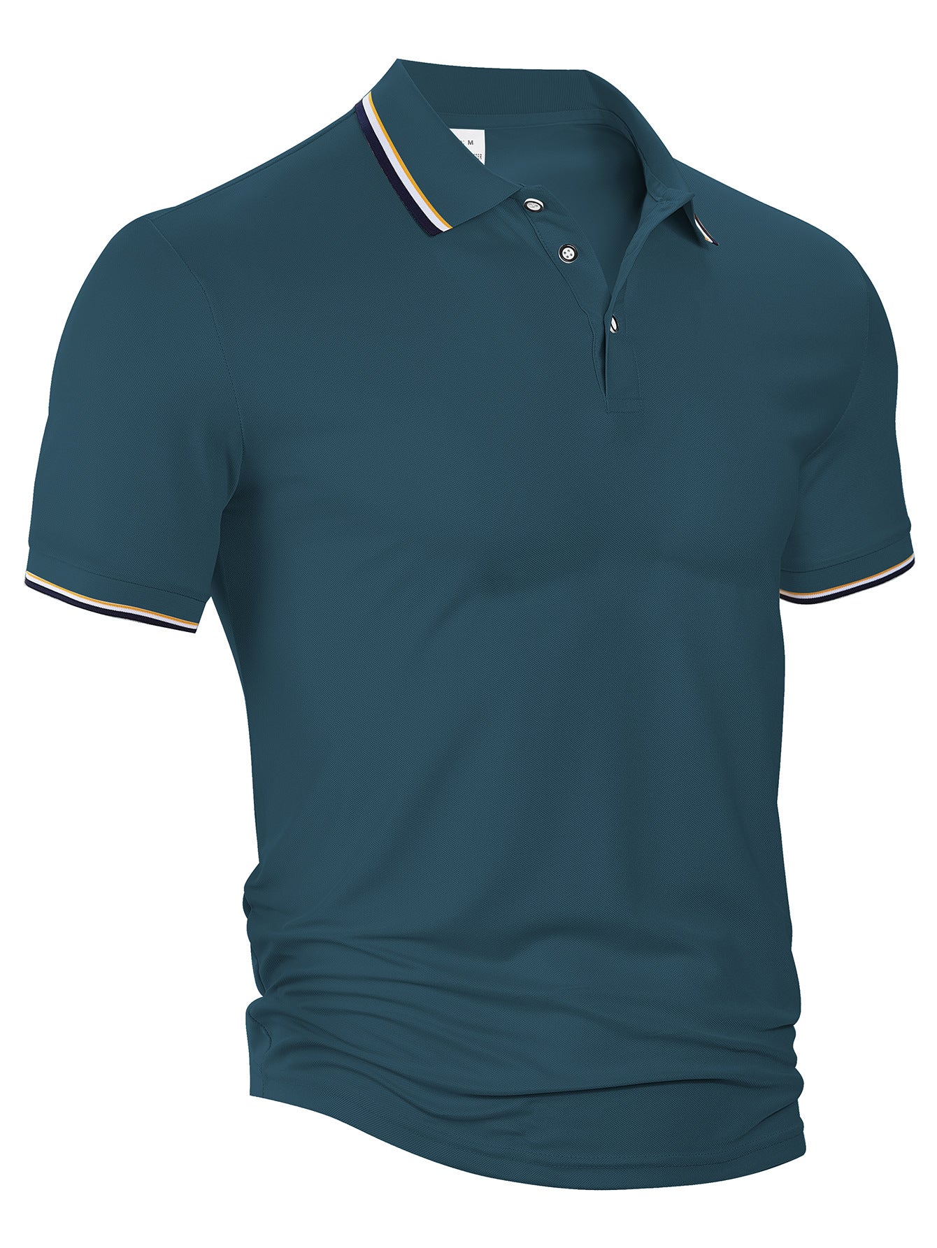 Herrer polo t-shirt med åndbar struktur og modige accenter Stilla