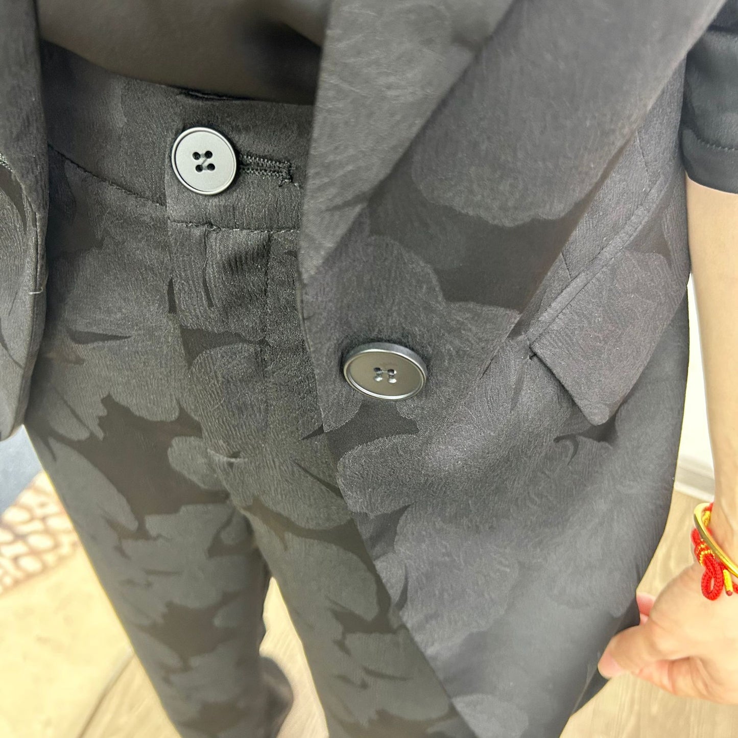 Dame Elegant Business-jakkesæt med stilfuld blazer og bred bukseben Stilla