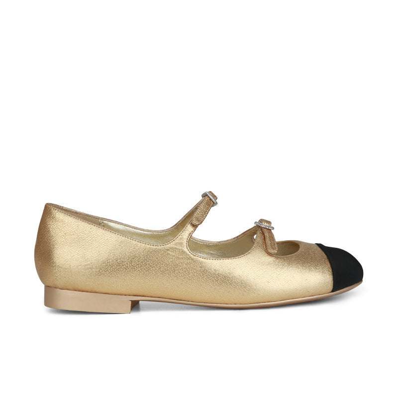 Dame Elegant Dobbeltrem Mary Jane Balletsko Stilla