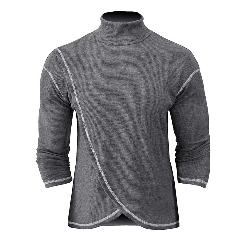 Herrer Ståkrave Pullover med kontrasterende kanter Stilla