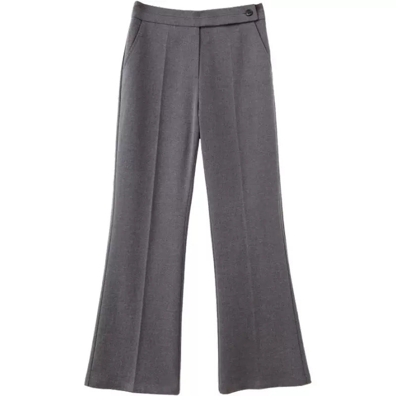 Dame elegant højtaljet bukser med bred ben og bundfald Stilla