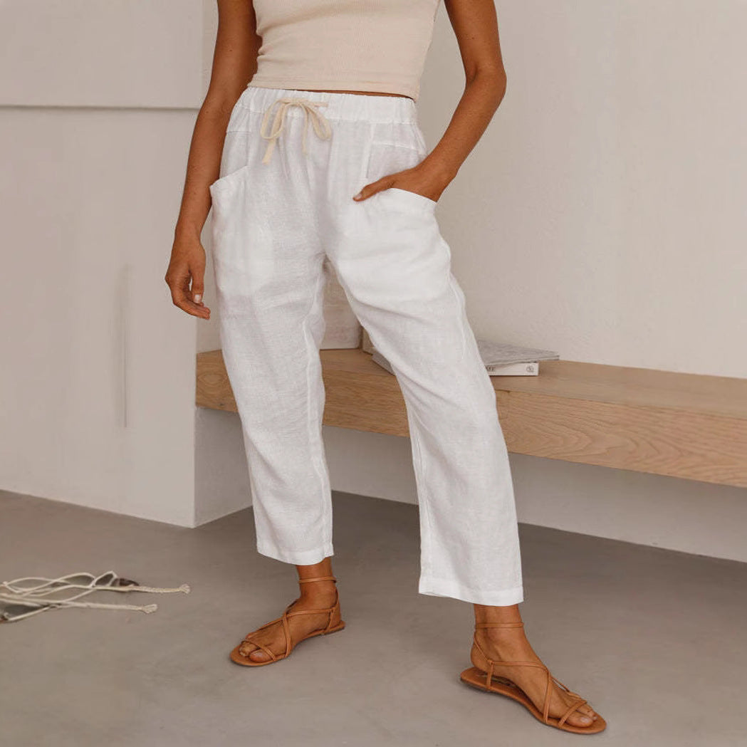 Dame afslappede og behagelige løse bukser med praktiske sidelommer Stilla