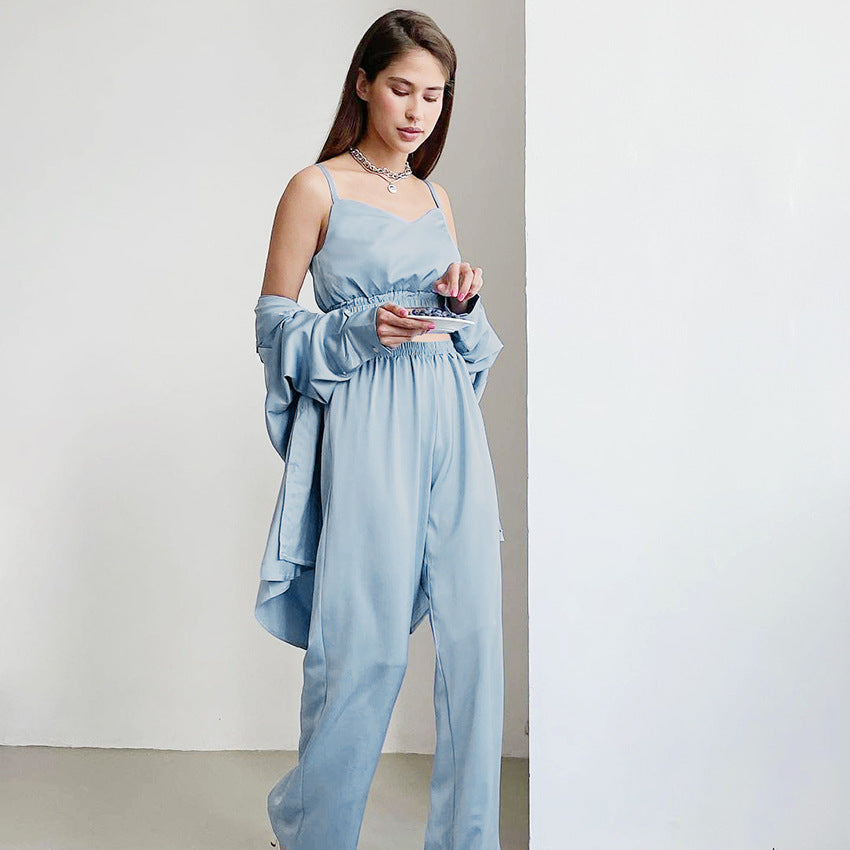 Dame afslappet lounge-sæt med cropped overdel og løs pasform Stilla