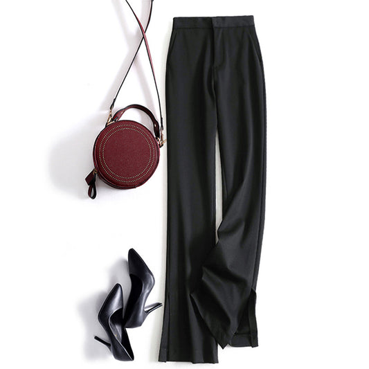 Dame elegant Flared-Bukser med minimalistiske silhuetter og komfortabelt gummibånd Stilla