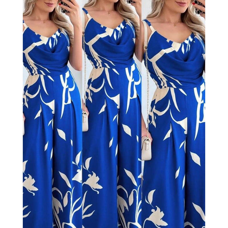 Dame Draperet Hals Blomsteroverall Stilla