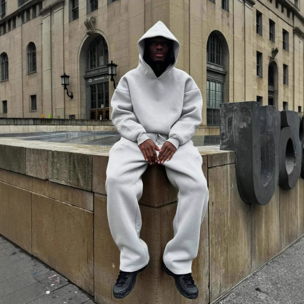 Herre Oversized Hoodie-sæt med moderne design og komfortabel pasform Stilla