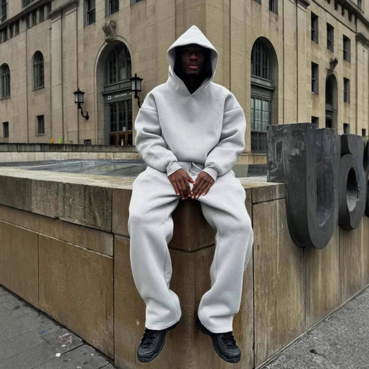 Herre Oversized Hoodie-sæt med moderne design og komfortabel pasform Stilla