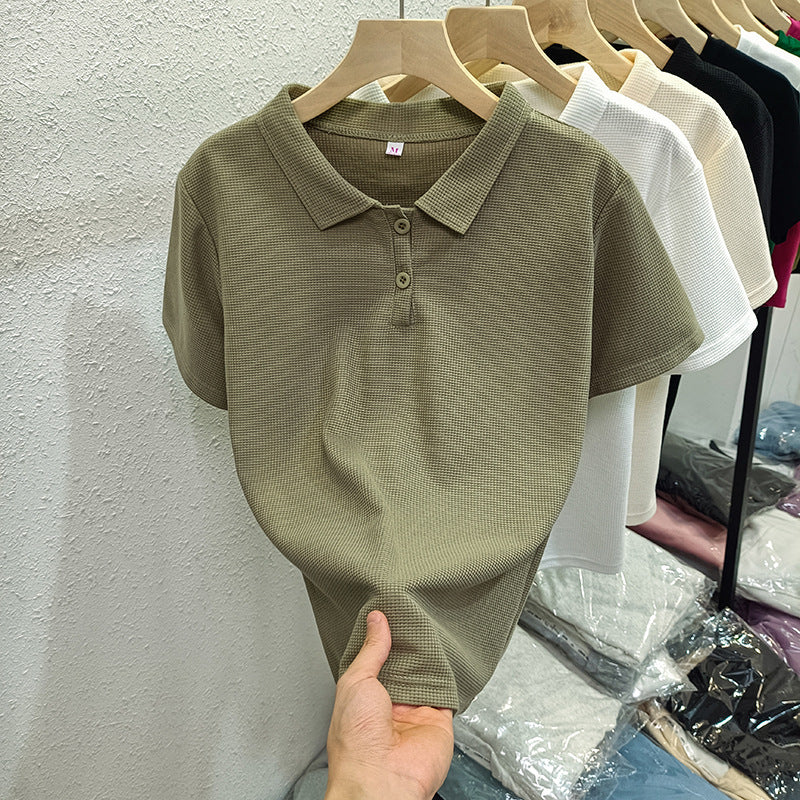 Femme Classic Polo-Shirt med struktureret stof Stilla