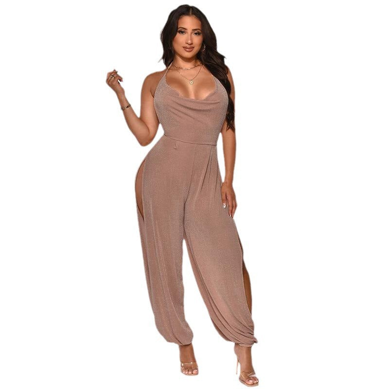 Dame Glamourøst Jumpsuit med høje slidser Stilla
