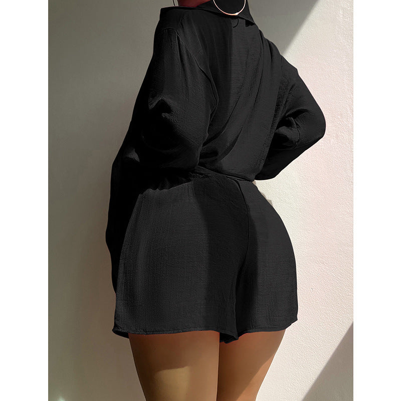 Dame afslappet kortærmet sæt lavet af åndbart stof Stilla