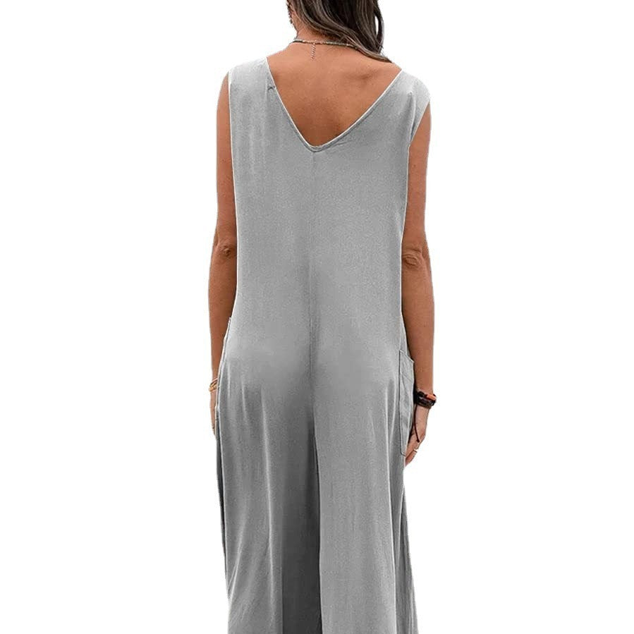 Dame jumpsuit i afslappet snit med praktiske lommer Stilla