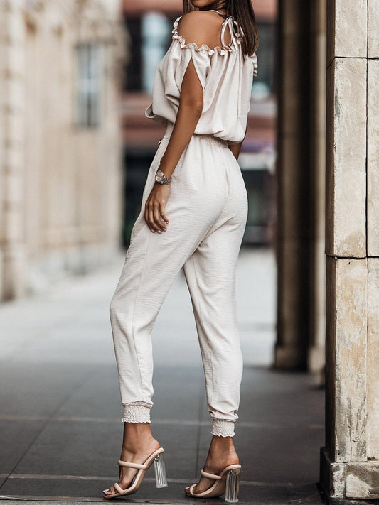 Stilla | Vidunderlige Idéer Flæse Kold Skulder Jumpsuit