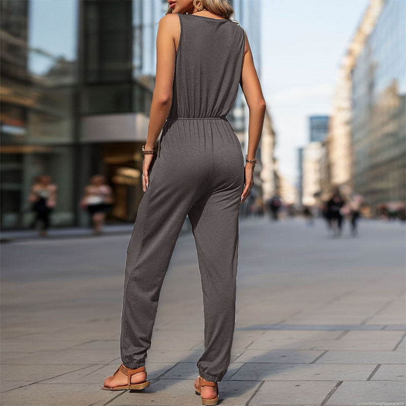 Dame jumpsuit med funktionelle lommer og moderne lynlås Stilla