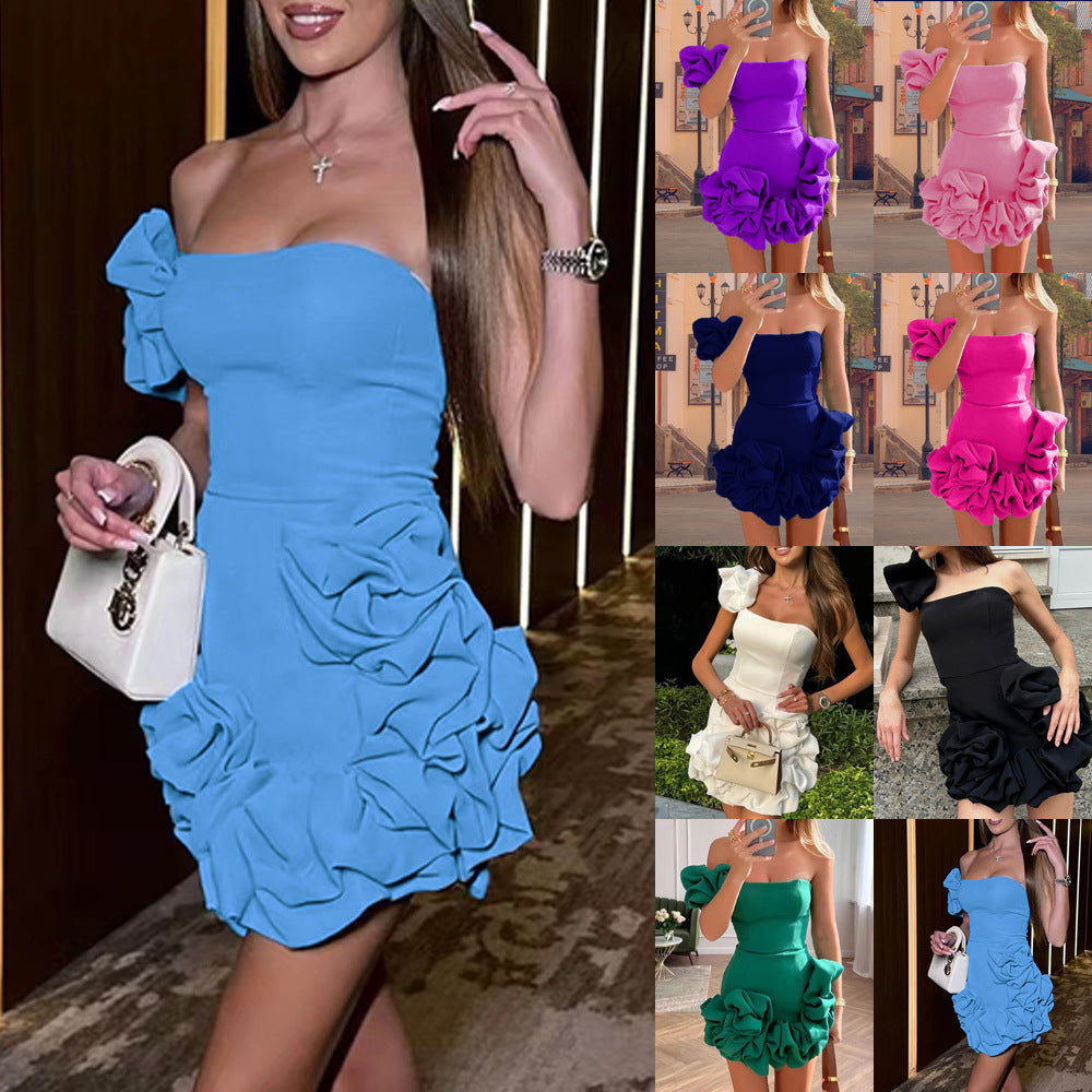 Stilla | Sensuel One-Shoulder Strapless Bodycon Kjole