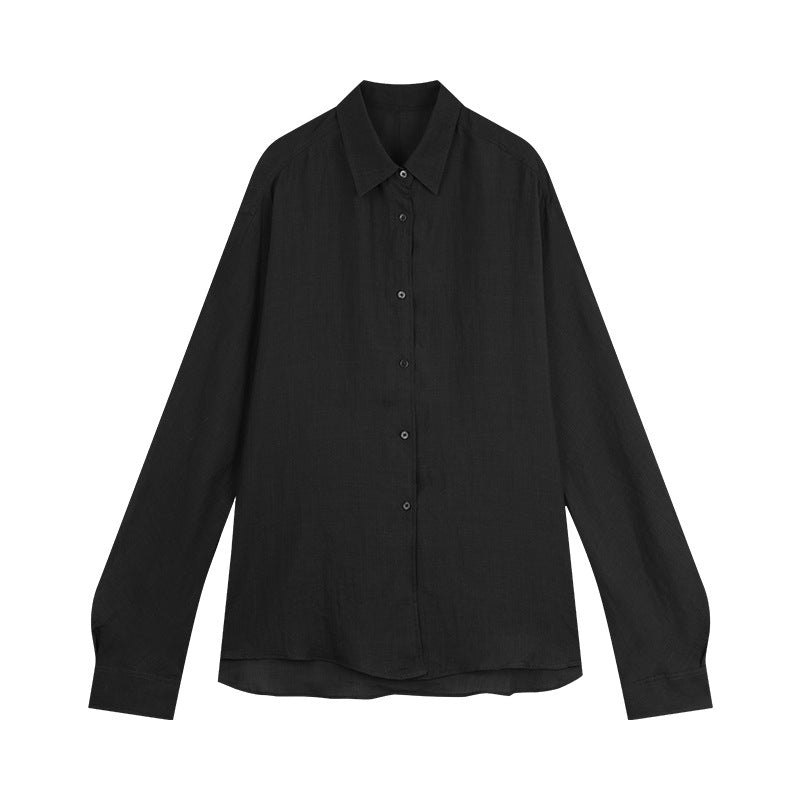 Dame afslappet skjorte med åndbar struktur og moderne snit Stilla