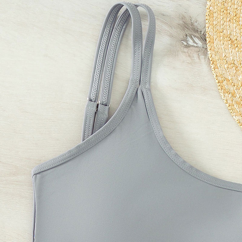 Dame Cut-Out ensfarvet badedragt Stilla