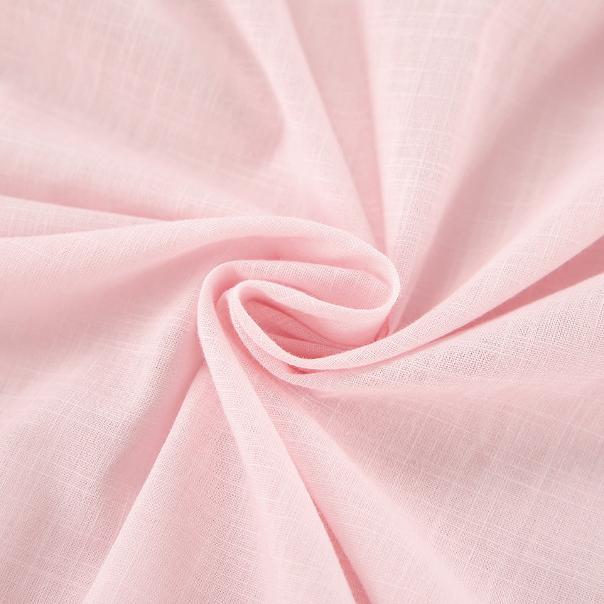 Dame afslappet hør minikjole med legende snøredesign Stilla