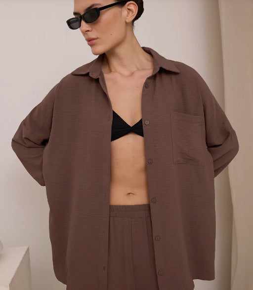 Dame afslappet silke skjorte Stilla