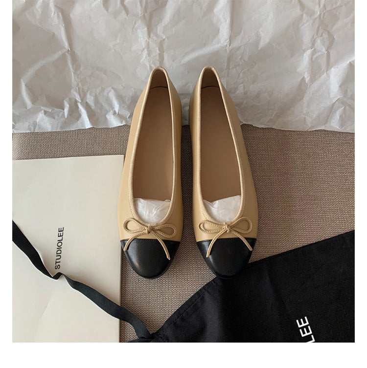 Dame Elegant Flad Ballet Sko med Sløjfedetail Stilla