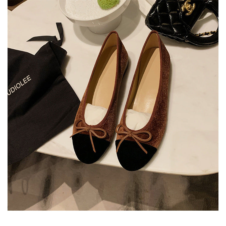 Dame Elegant Flad Ballet Sko med Sløjfedetail Stilla