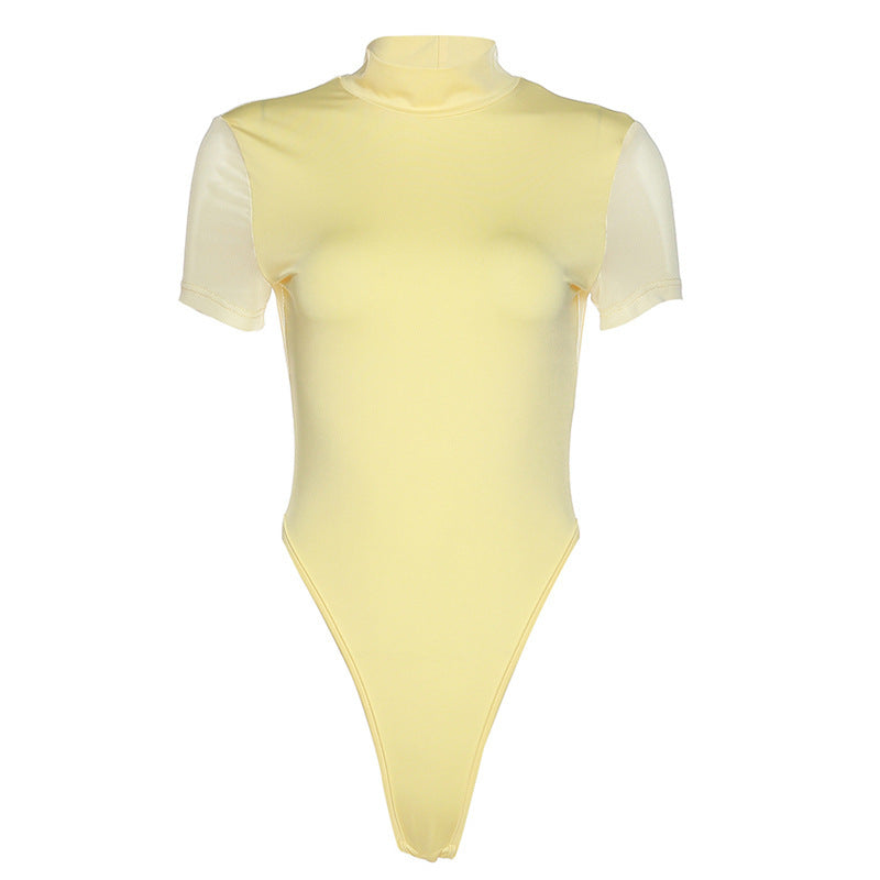 Dame Elegant Body med høj krave og sidelæns cut-outs Stilla