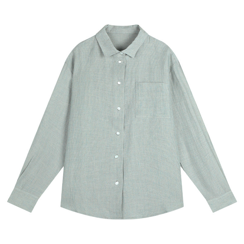 Dame afslappet skjorte bluse lavet af let, struktureret stof Stilla