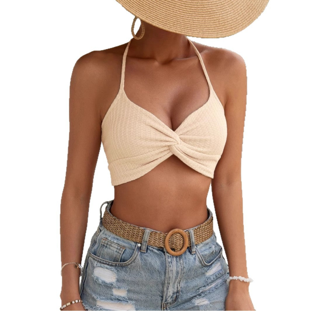 Dame Cropped Top med afslappet rygsnøring Stilla