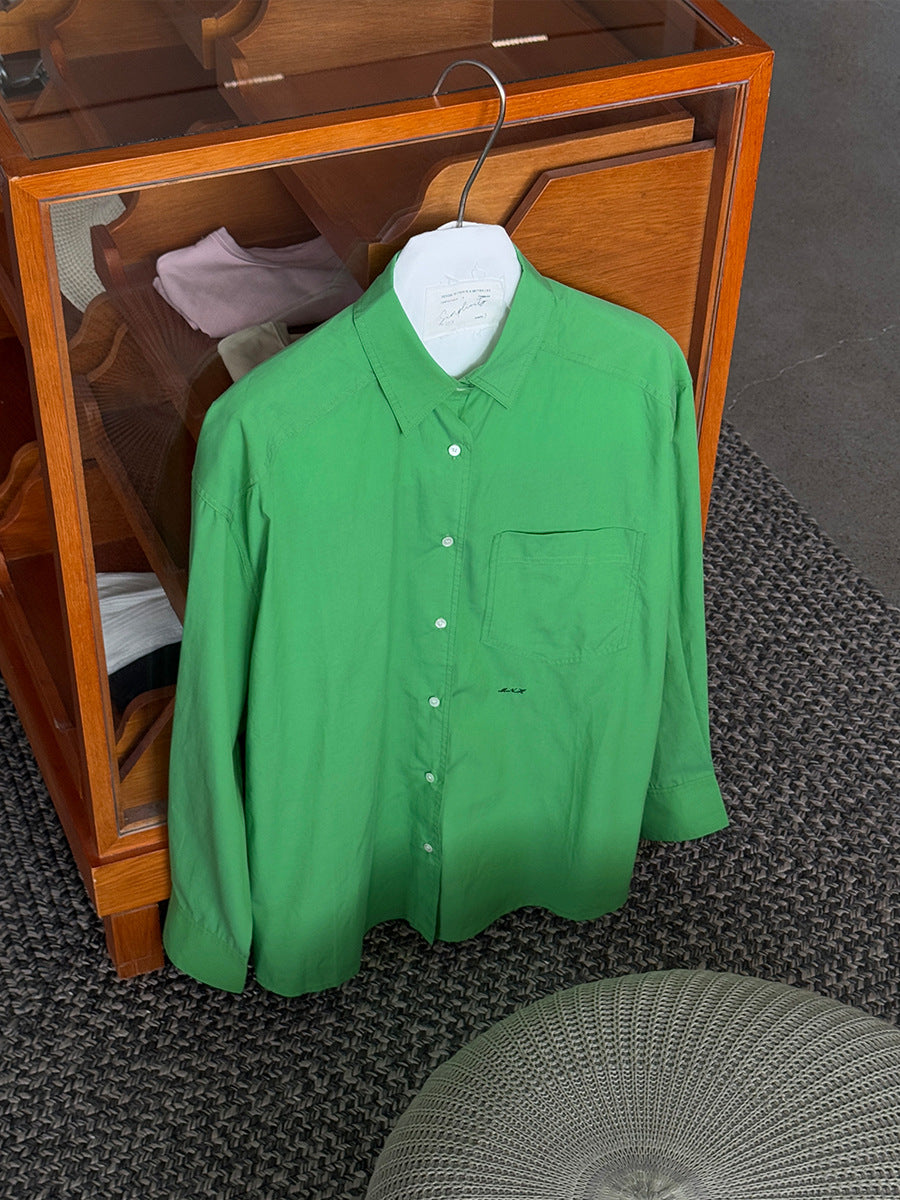 Dame afslappet langærmet skjorte med moderne snit og praktisk lomme-design Stilla