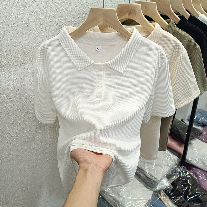 Femme Classic Polo-Shirt med struktureret stof Stilla