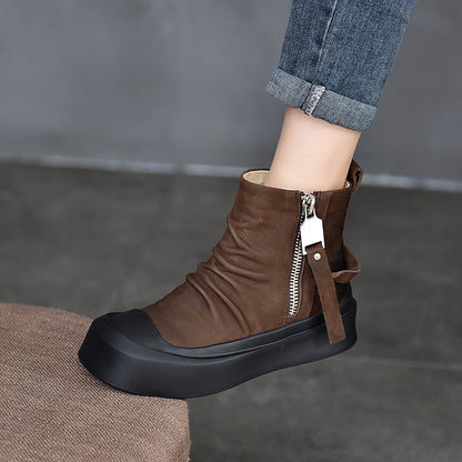 Damer højt skåret sneaker-støvler med moderigtig lynlås og slidstærkt overmateriale Stilla