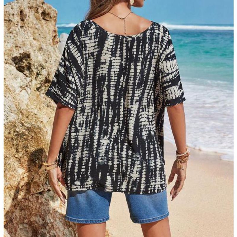 Dame afslappet strandtop med asymmetrisk snit Stilla