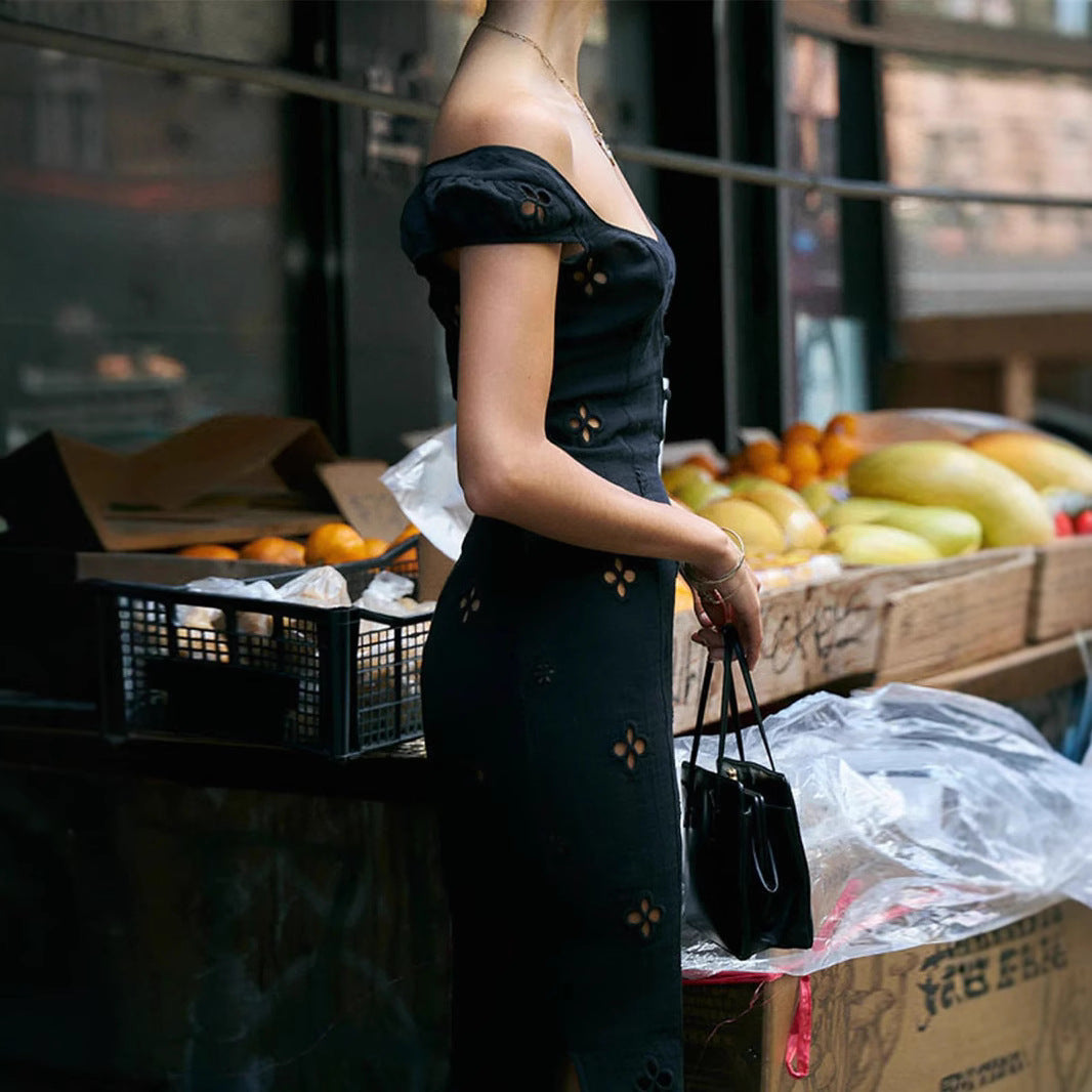 Dame Elegant Blomsterdesign Aftenkjole Stilla