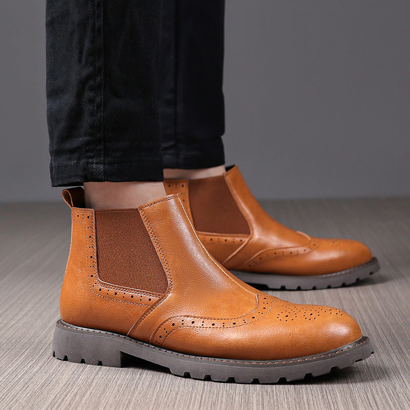 Herrer Premium Fritids Brogue Ankelstøvler Stilla