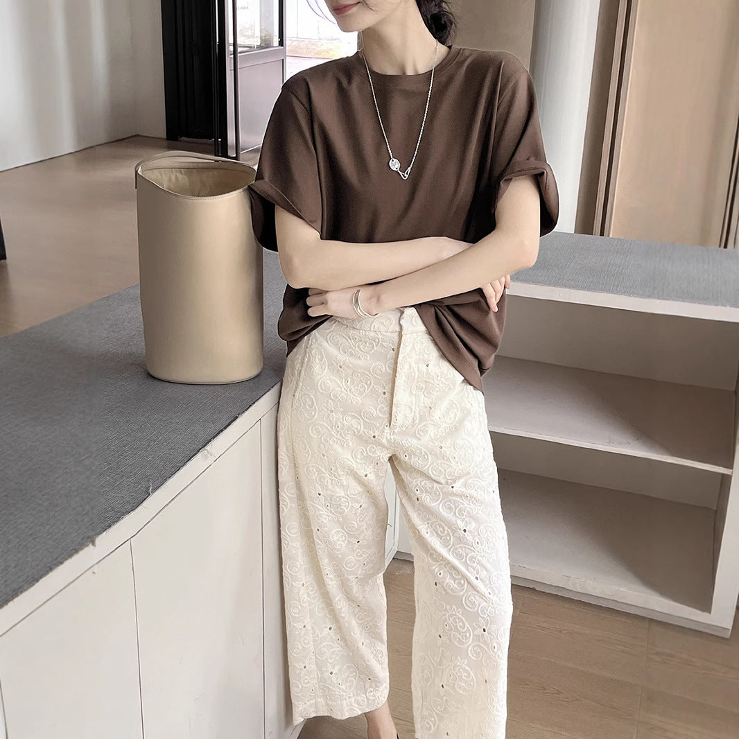 Dame elegant bomuldsbukser Stilla