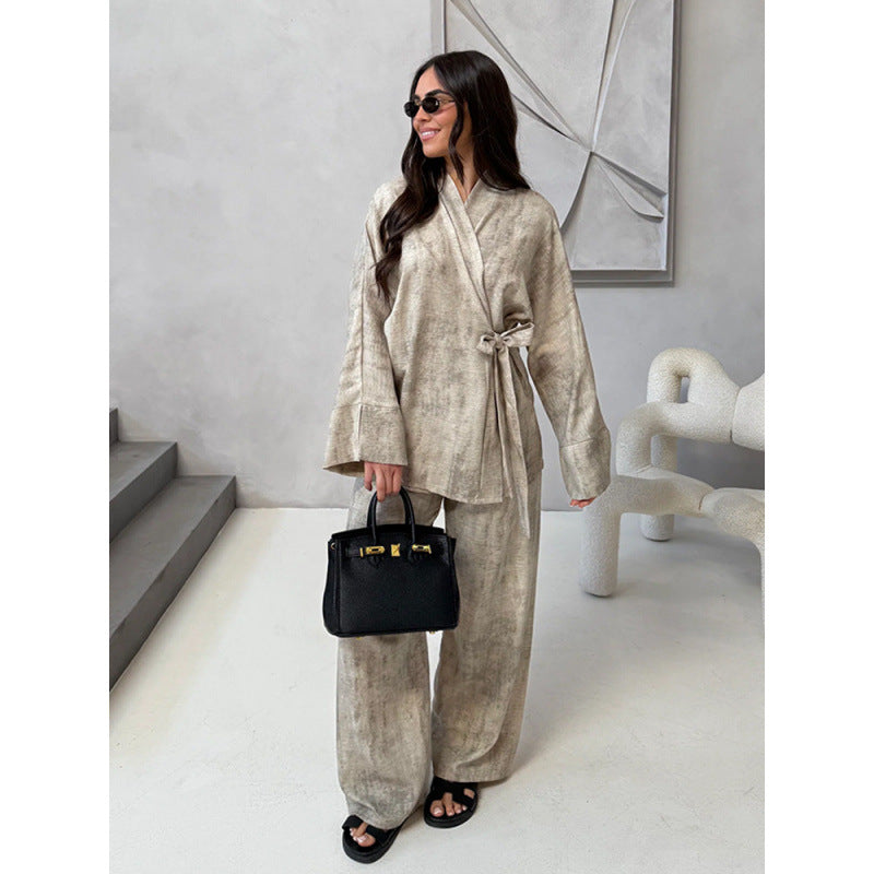 Dame Elegant Jumpsuit med figursyet silhuet og afslappet bælte Stilla