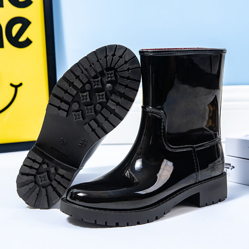 Dame mode gummistøvler med skridsikker profilsål Stilla