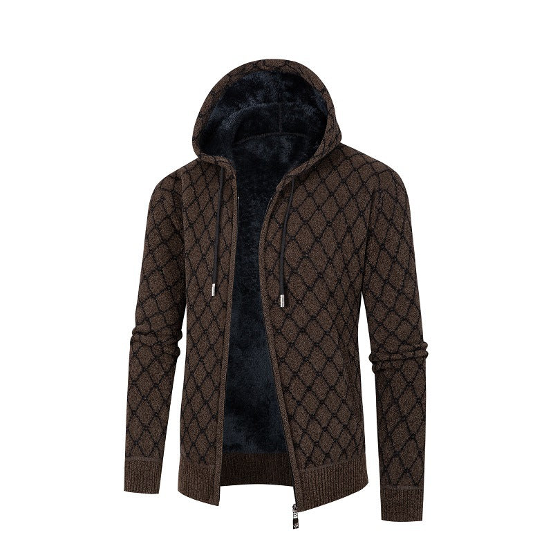 Herrer Stylish Fleece-futter Zip Hoodie Stilla