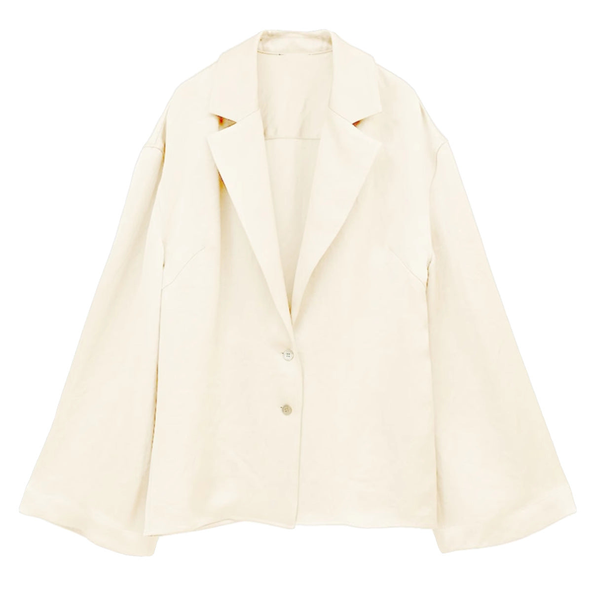 Dame afslappet oversized blazer i høj kvalitets satin med elegant snit og praktiske lommer Stilla