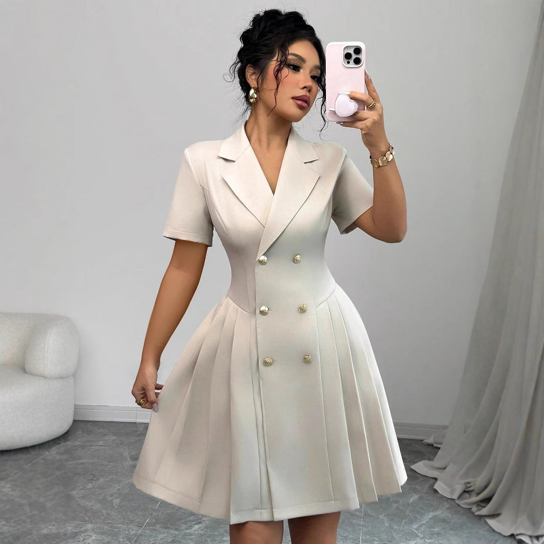 Dame Elegant Dobbeltknap Foldsyd Stilla