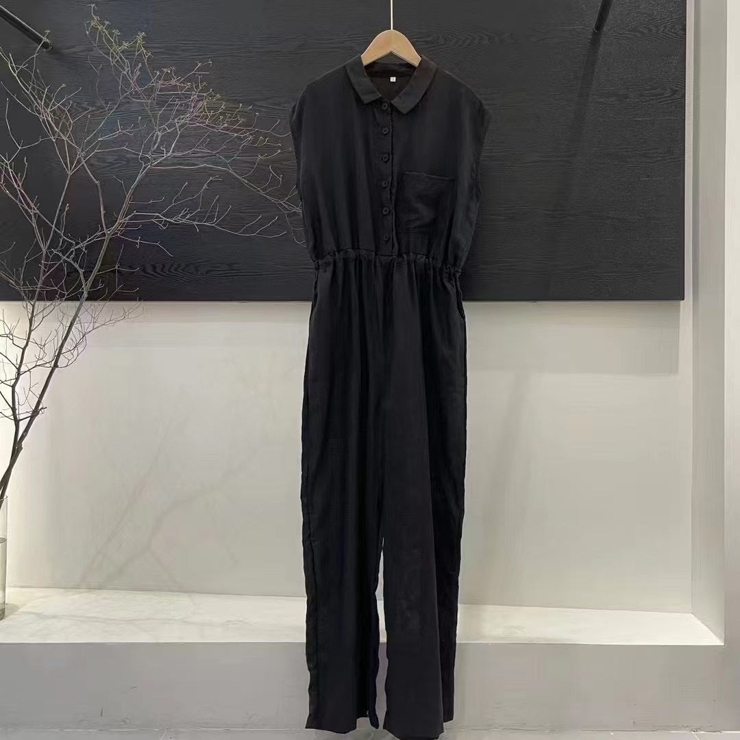 Dame Utility Jumpsuit med knapdetaljer Stilla
