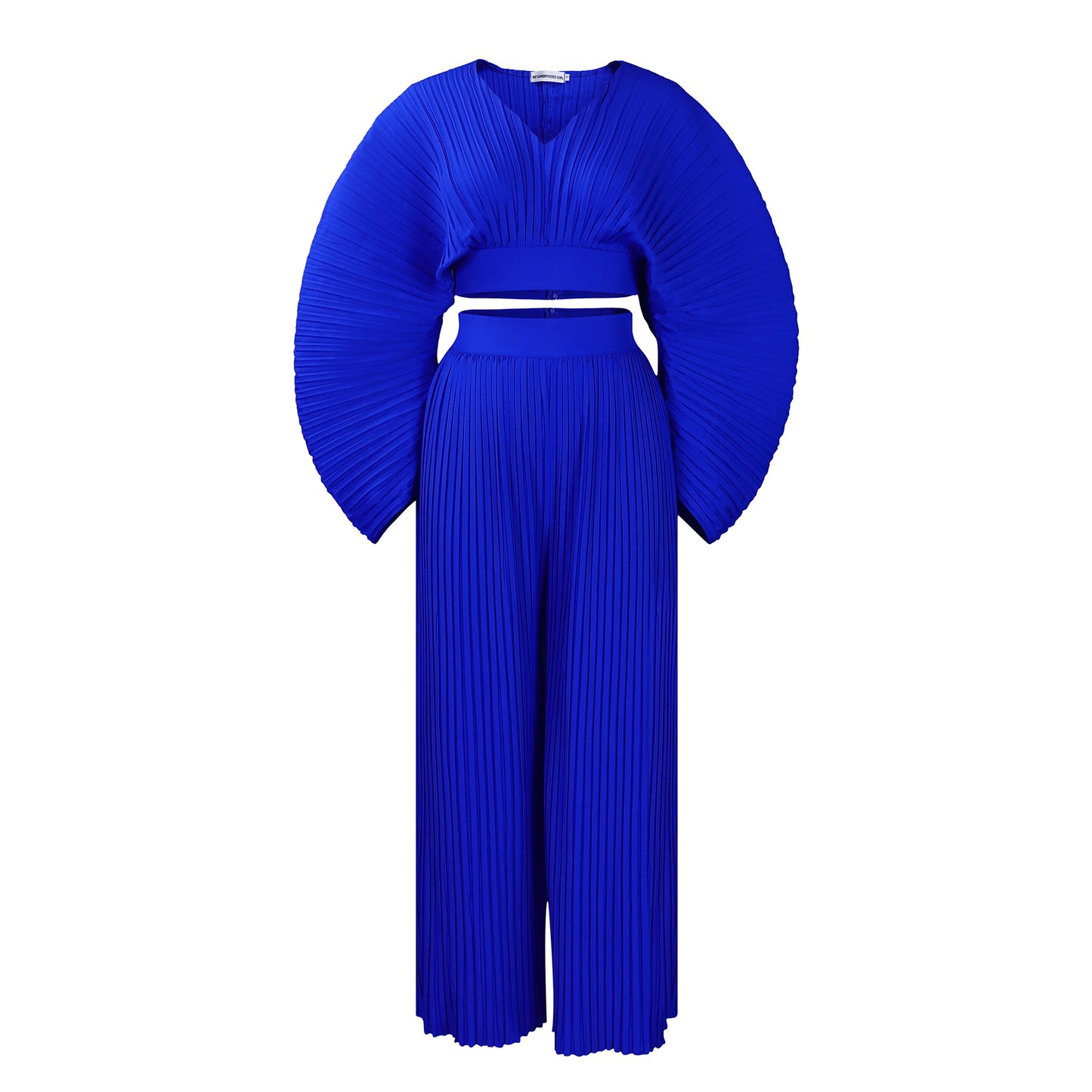 Dame Plisseret Jumpsuit med Oversize-ærmer Stilla